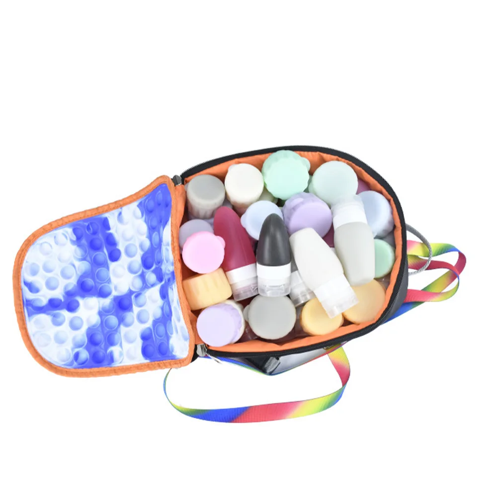 TOYSRUNNER Kids School Pop Fidget Up Backpack Silicon Simple School Bag Purse Medium Sensory Toy Backpack Pop