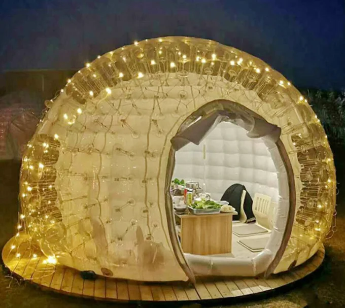 Outdoor Family Transparent Dome Clear Inflatable Transparent Bubble Tent For Sale