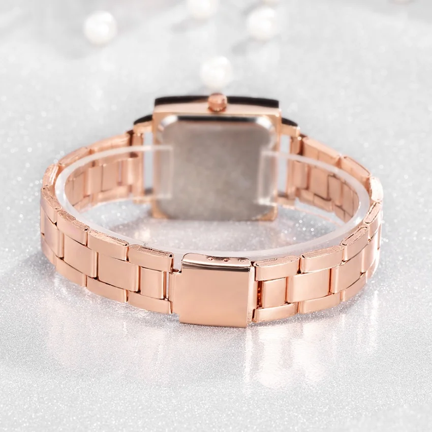 
Square Surface Dial Quartz Watches For Women Luxury Simple Stainless Steel Bracelet Woman Watch Fashion Sports Clock Gift 