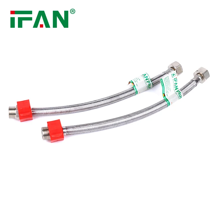 IFAN Stainless Steel SS/AISI 304 Flexible Knitted Braided Plumbing Hose Kitchen Faucets Mixer