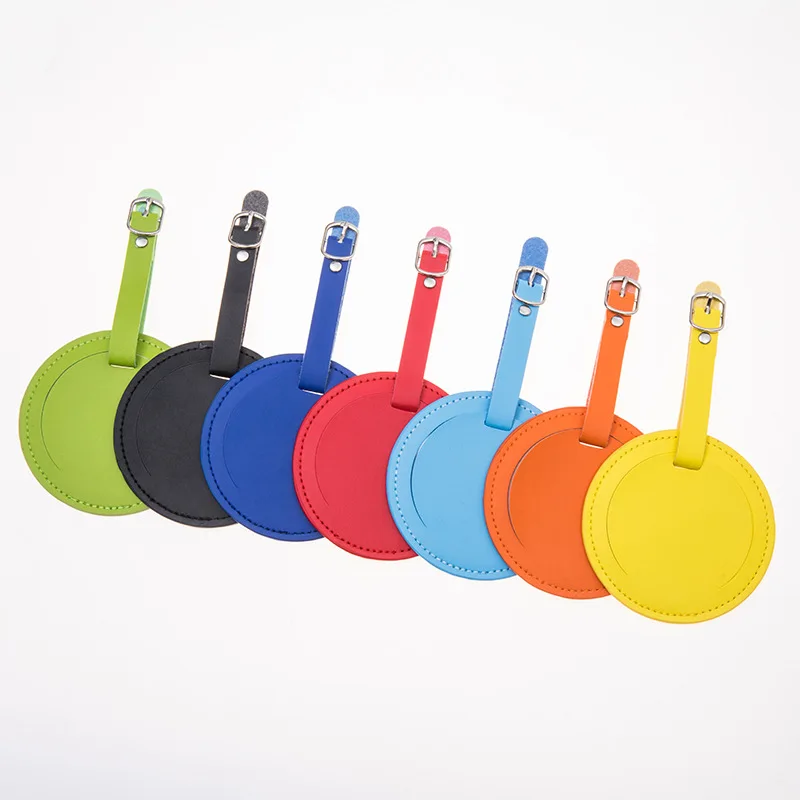 Amerpromo Customized Commonly Shaped Luxury Golden Foil Printing Airline Brand Logo PU Leather Luggage Tags for Gifts