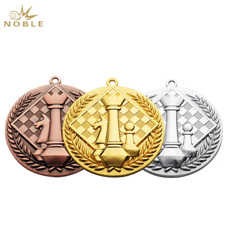 Noble Metal Gold Sliver Bronze Badge Business Gift Sports Awards Chess horse Craft Medal