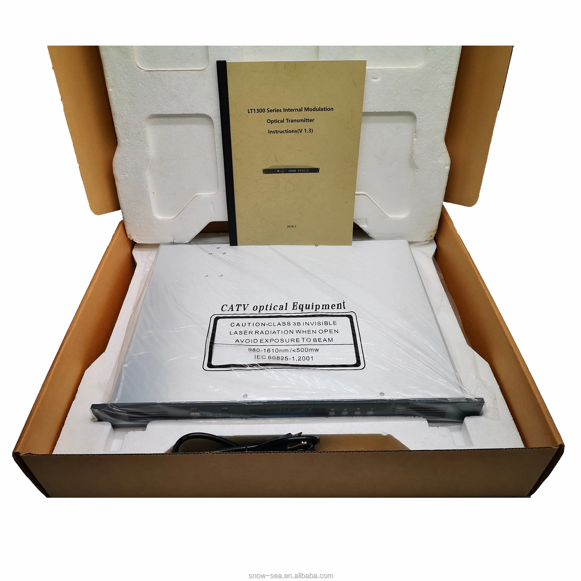 1310nm 26mW 14dBm CATV Optical Transmitter with AGC and Dual Power Supply and Simple Network Management Function