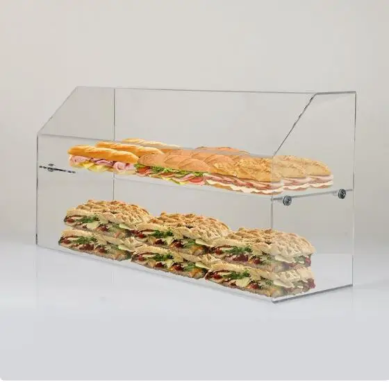 Custom size Acrylic bakery Cake Bread display Acrylic Tray