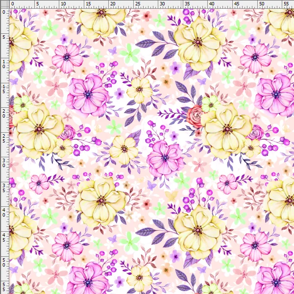 Double Sided Minky Fabric Custom Chinese Style Flower Art Paint Colorful Super Poly Fabric