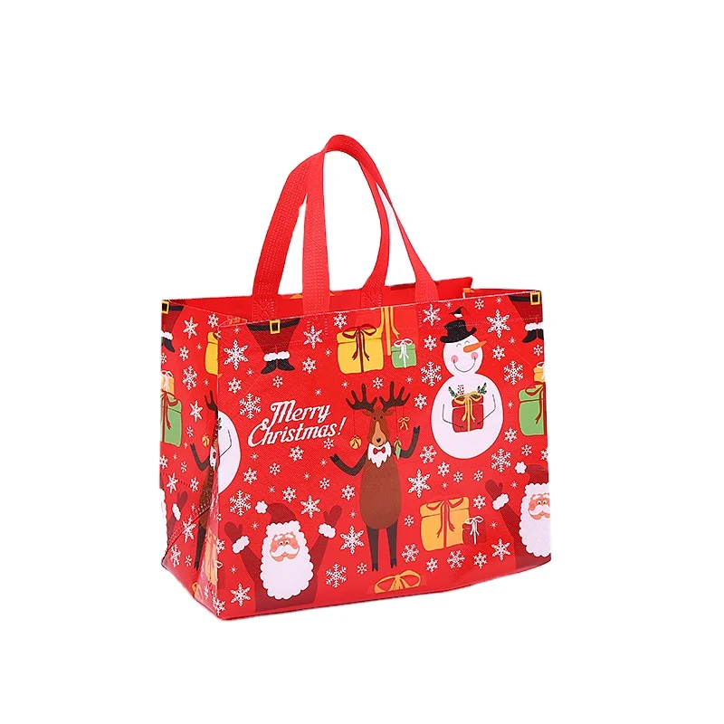 Christmas Candy Cookie Gift Bags Plastic Biscuits Snack Packaging Bags Xmas Party Decoration Favors Storage Bag