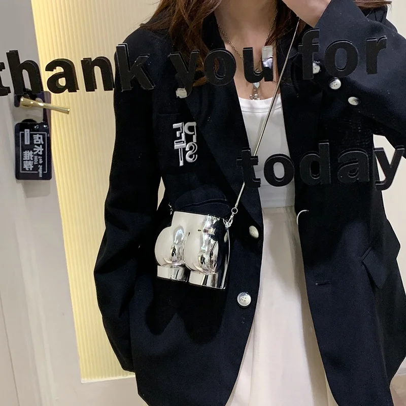 Роскошные Дизайнерские золотистые дамские сумочки, миниатюрная сумка из ПВХ в стиле хип-хоп, кошельки на цепочке на плечо, популярная Праздничная сумка на плечо, 2023