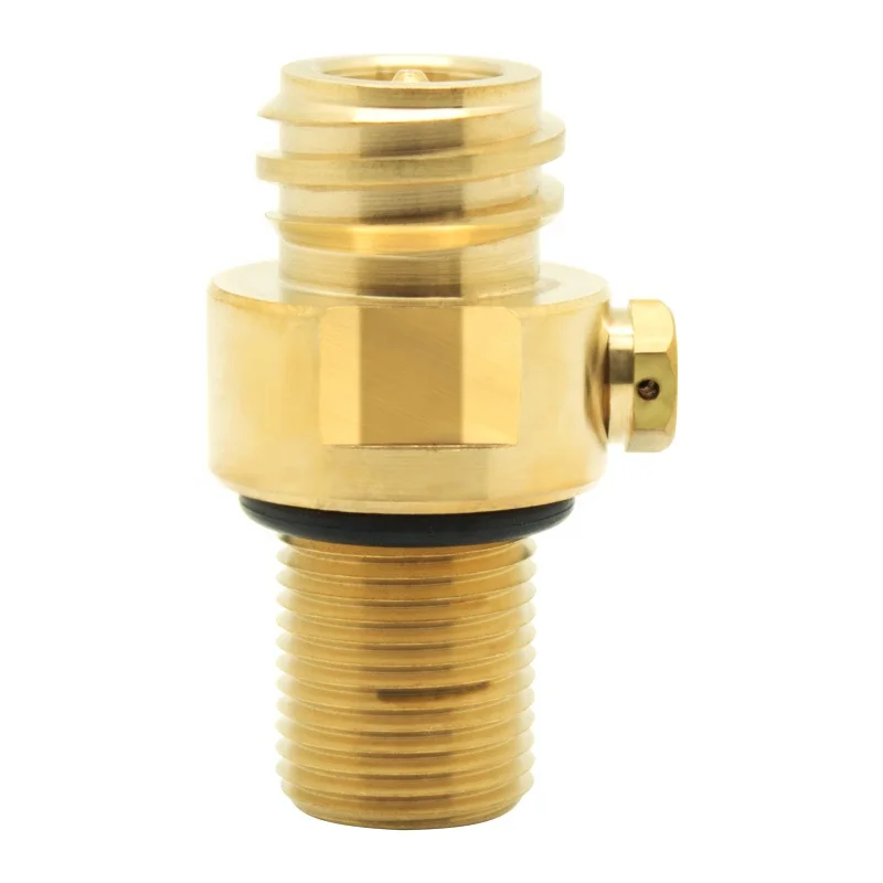 Brass M18X1.5 TR21-4 Soda Cylinder Valve Stream Adapter Connector for Filling Soda Tank