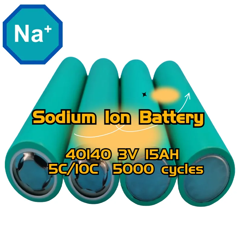 High rate sodium battery 40140 3.V cells 15ah 5C 10C manufacturer sodium ion producers 120wh/kg scooter sodium-ion battery akku