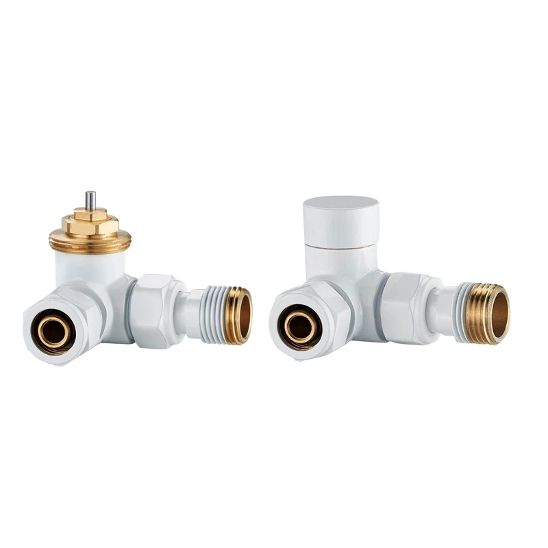 15mm*1/2' white floor heating thermostat corner trv radiator valve