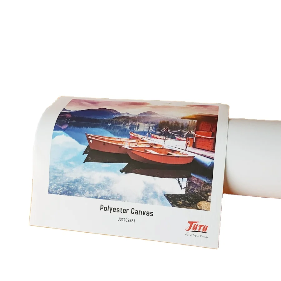 Digital Printing Inkjet Canvas Semi-Glossy Polyester Canvas with Long Life Time