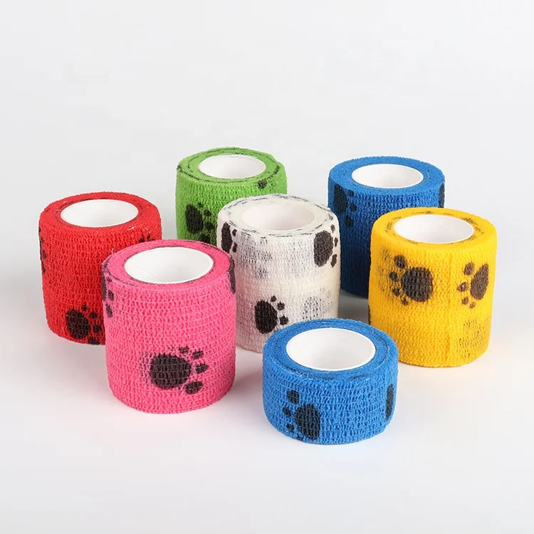 Pet vet tape wrap self adherent bandage elastic adhesive bandage flex cohesive bandage