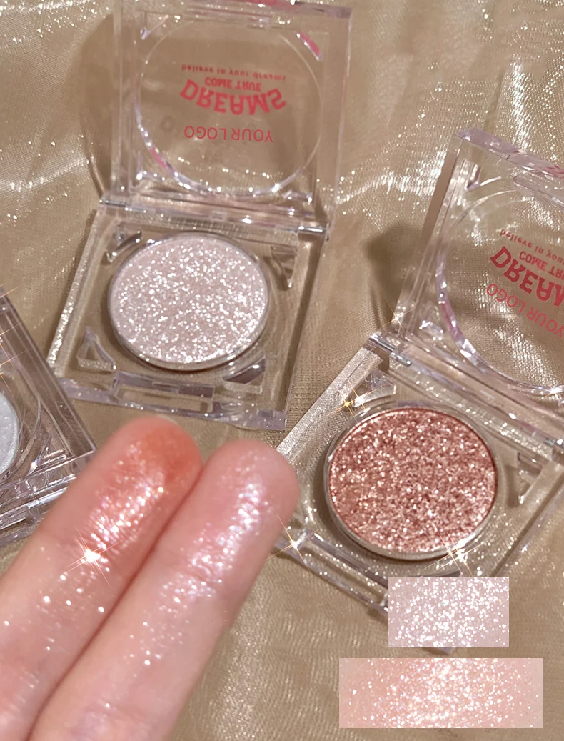 Private Label Eye Shadow Single Custom Chrome Eyeshadow Single Pressed Glitter Eyeshadow