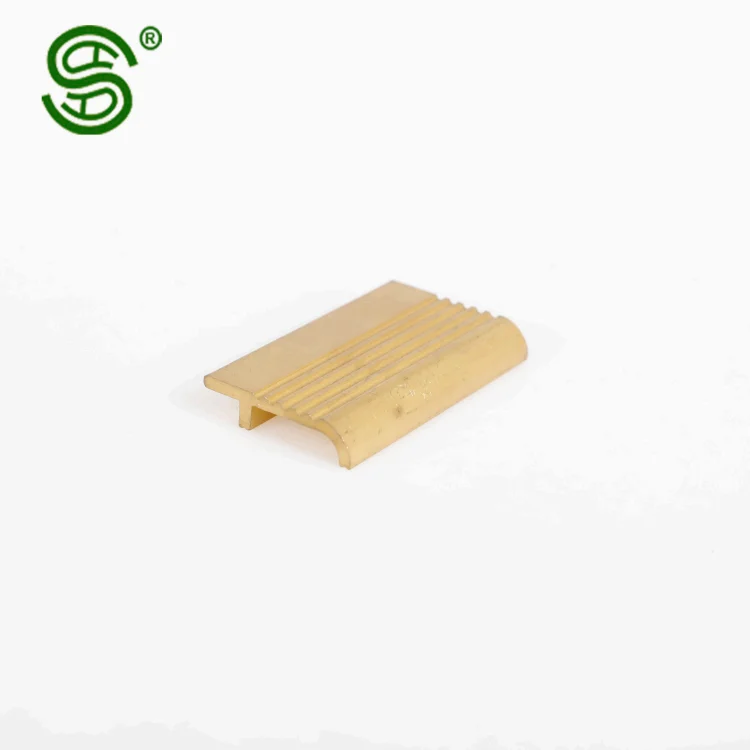 China Hot Sale Heavy Duty Brass profiles Ceramic Tile Edging Stair Nosing Anti-Slip Strip