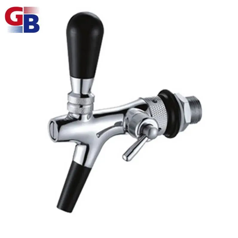 GB Hot sale brass flow control portable draft beer keg tap faucets with plastic nozzle