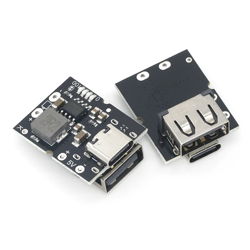 Type-C USB 5V 2A Boost Converter Step-Up Power Module Lithium Battery Charging Protection Board LED Display USB For DIY Charger