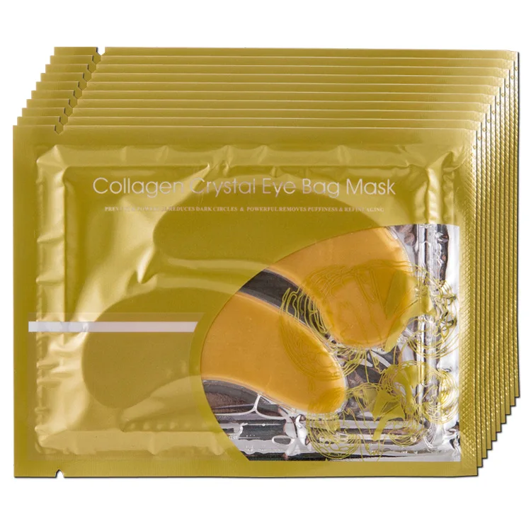 Private Label Eye Gel Pads Hydrogel Crystal 24K Gold Collagen Korean Eye Mask Under Eye Patch