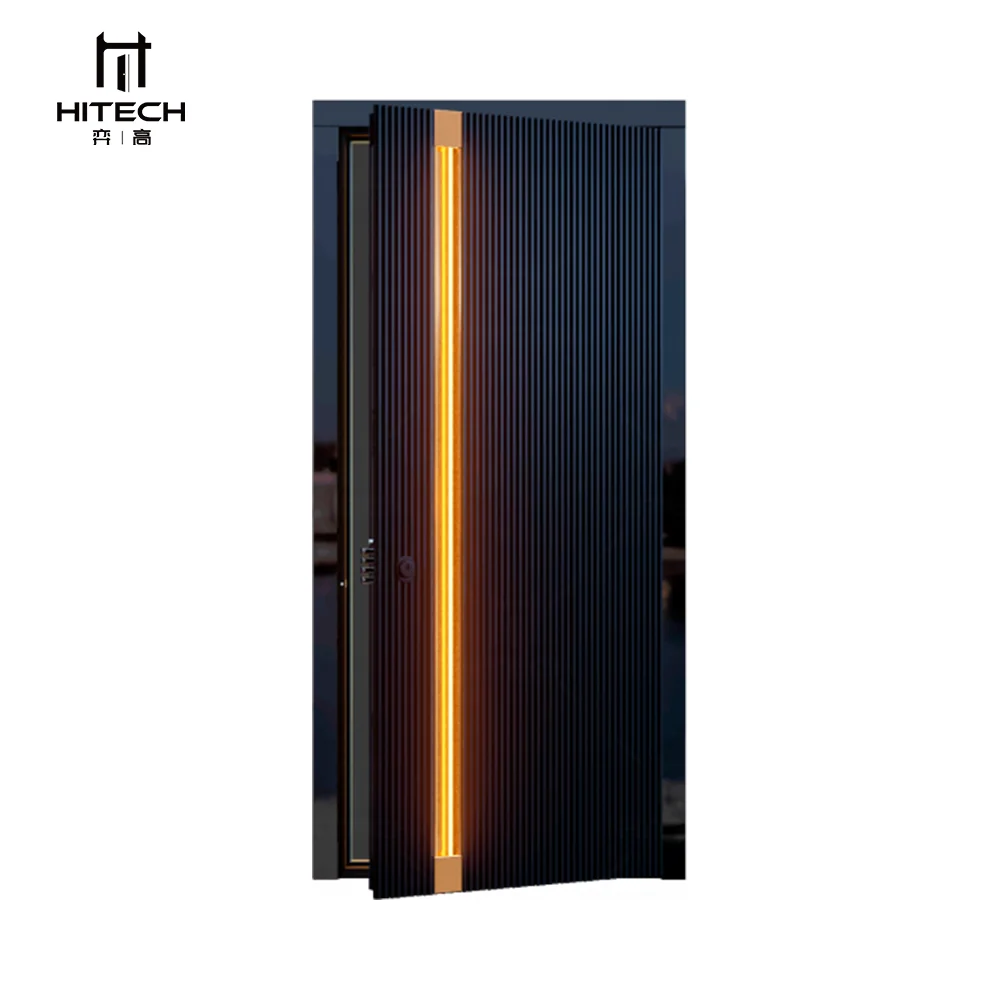 Hitech big pivot entry door entrance modern villa main exterior door mental stainless steel mirrored big pivot entry door