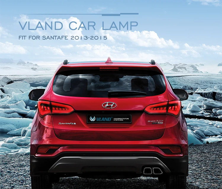Vland Factory Car Parts LED Tail Lights For IX45 Santa Fe 2013 2015 2016 2017 2018 2019 LED Real Lamp Plug And Play