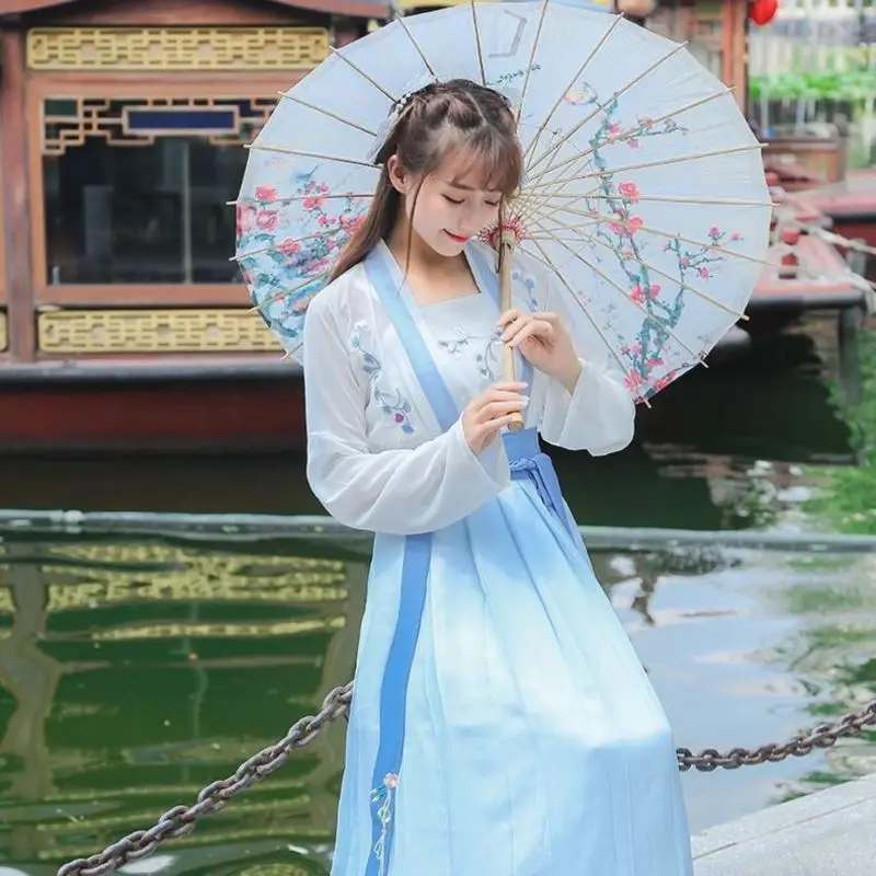 dinasty adults elegant summer fairy chiffon Customized embroidered traditional hanfu