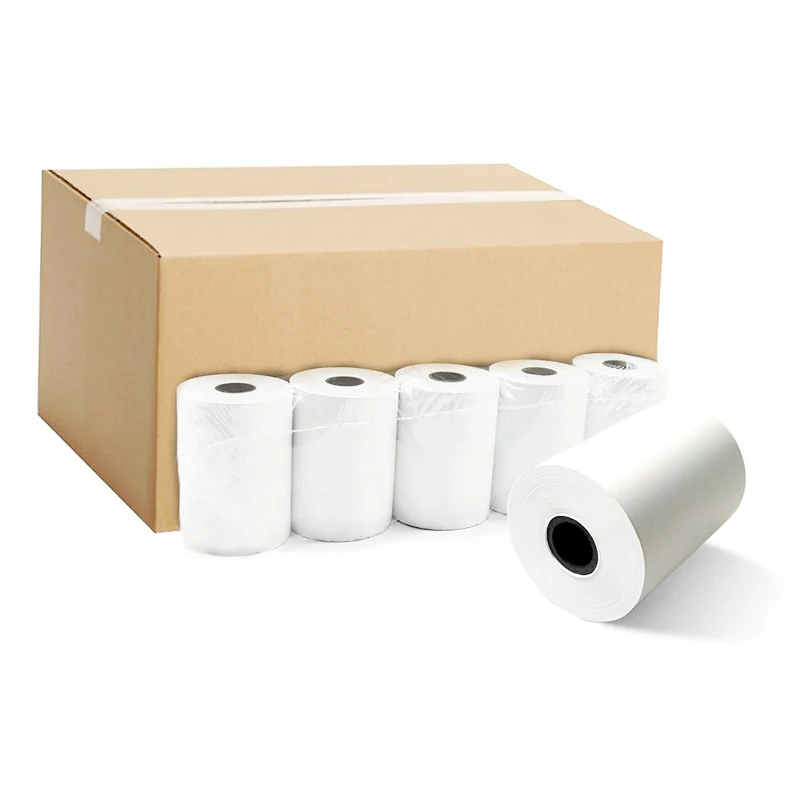 BPA Free Thermal Paper Cash Register Receipt Paper Roll 57mm 80mm 100 Rolls Per Box