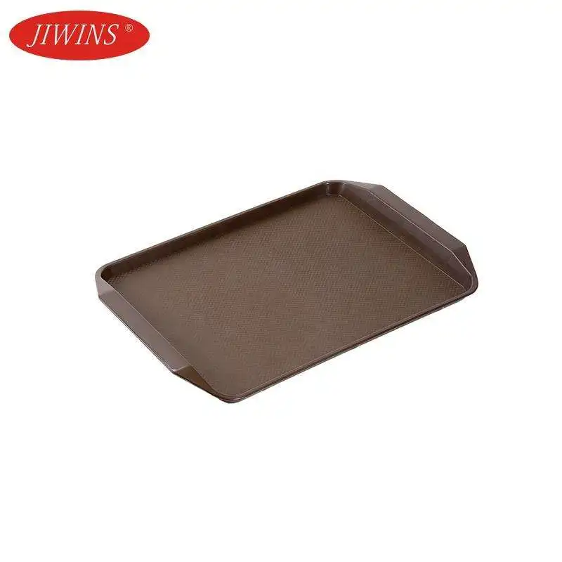 Manufacturer Custom Rectangle Fast Food Tray  PP Plastic ABS Fast Food Service Tray For Restaurant Kitchen Hotel Buffet