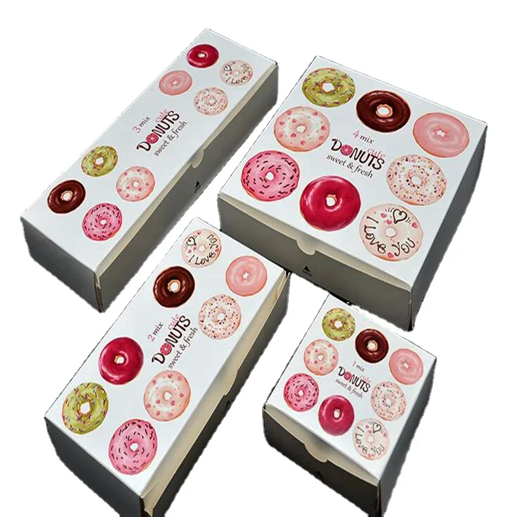 Wholesale Cheap Price Factory OEM Appetizing Donut Paper Packaging Box Donut Paper Box