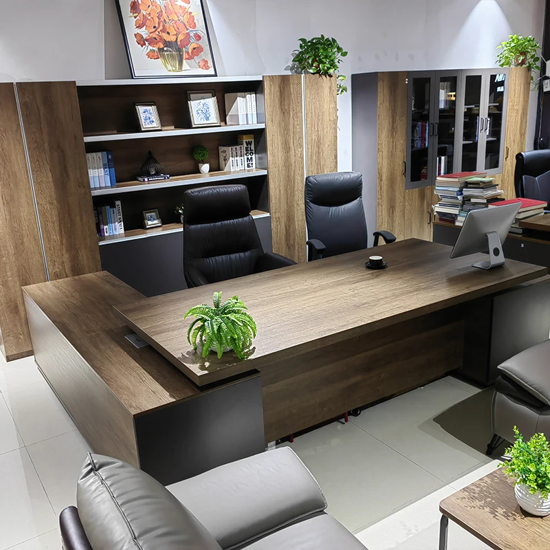 High cost performance Executive Ergonomic Desks L shape luxury executive boss large office desk