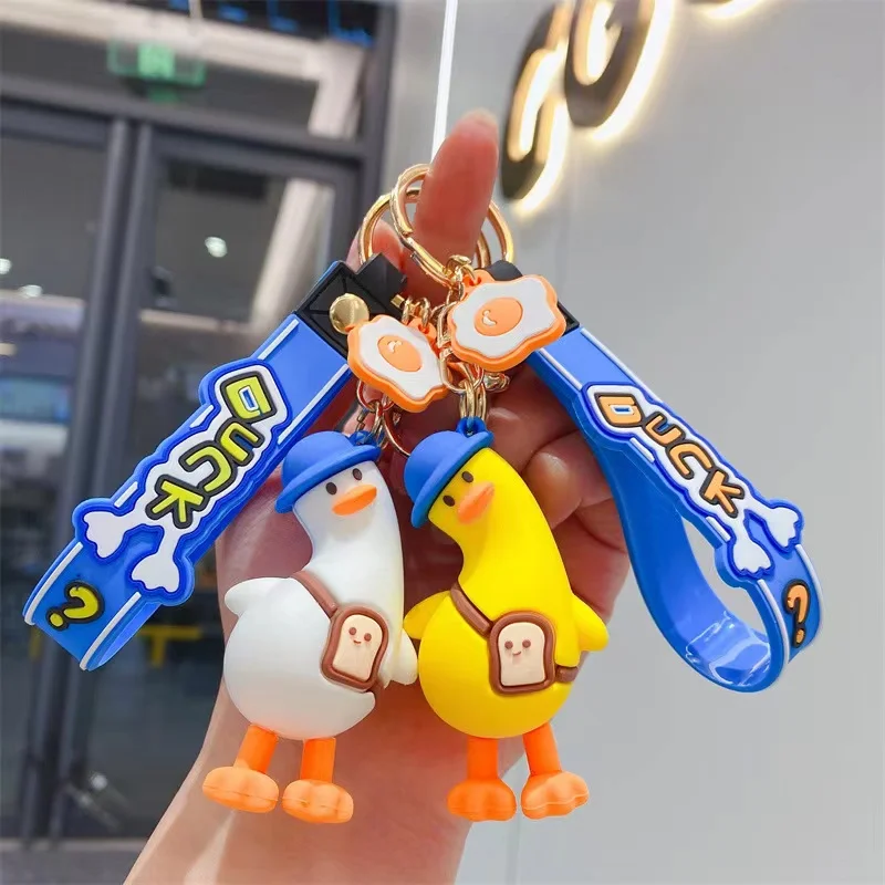 Styles Cute Duck Key Chain Women Lovely Bag Pendant Key Ring For Women Kids Girls Toy Gift