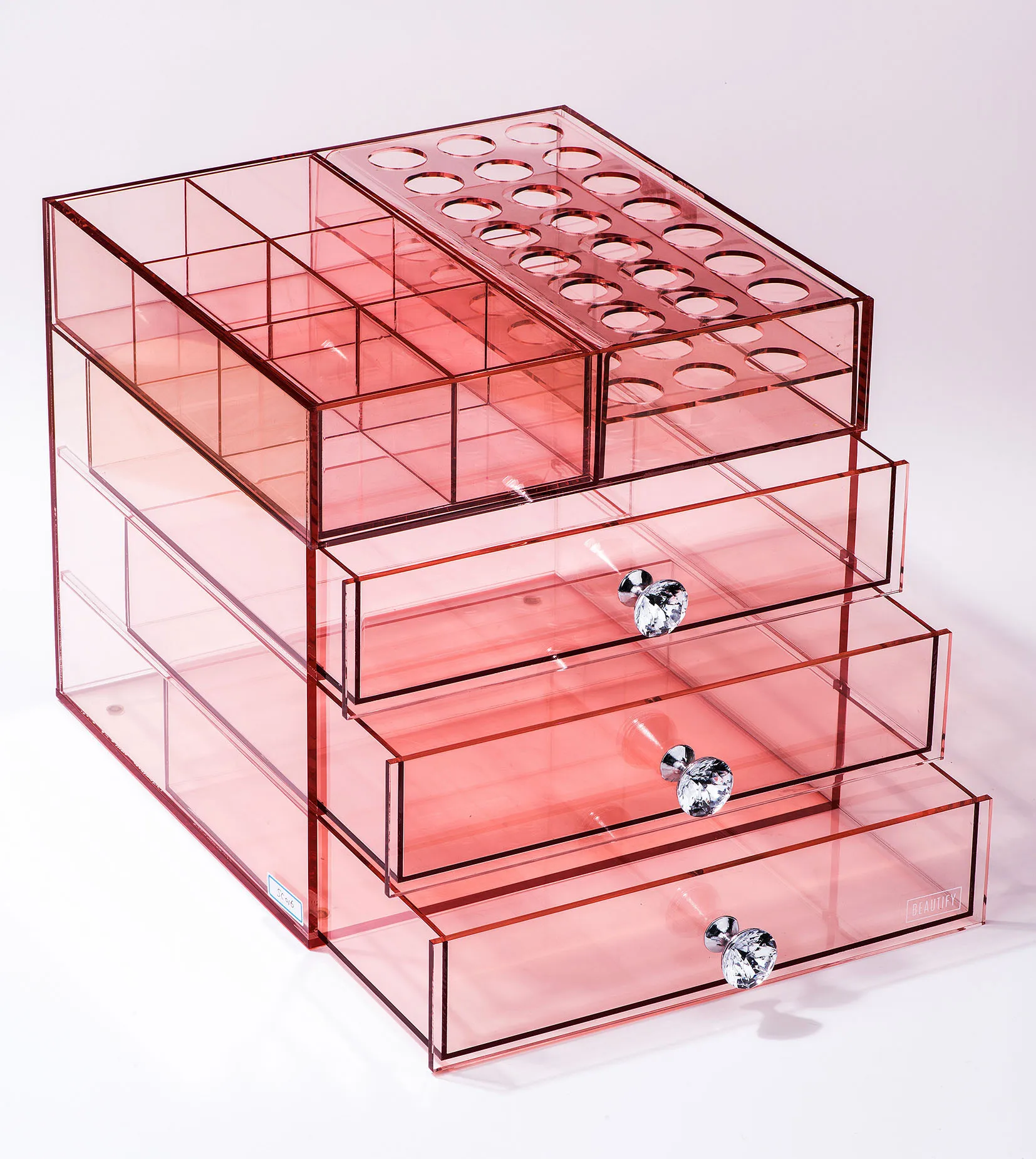 Custom Clear Acrylic Box Display Desktop Lipstick Jewelry Cosmetics Acrylic Storage Box