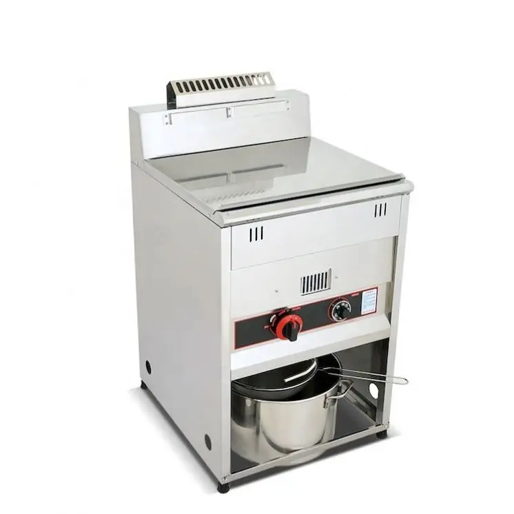 Fries Fryer Commercial Counter Top Gas Deep Fryer Standing Restaurant Equipment Single Tank Gas Vertical Fryer Electric Machine