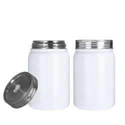 17 oz mugs white sublimation mason jars