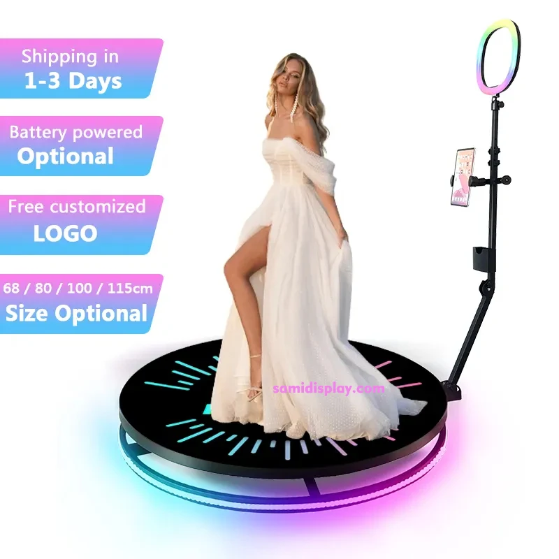 Samidisplay 100Cm 115Cm Over Head 360 Video Photo Booth For Party Birthday Weddings Concert Promotion