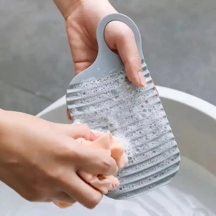 XH Mini Scrubbing Board Travel Portable Small Washing Board hand hold non slip underwear washboard