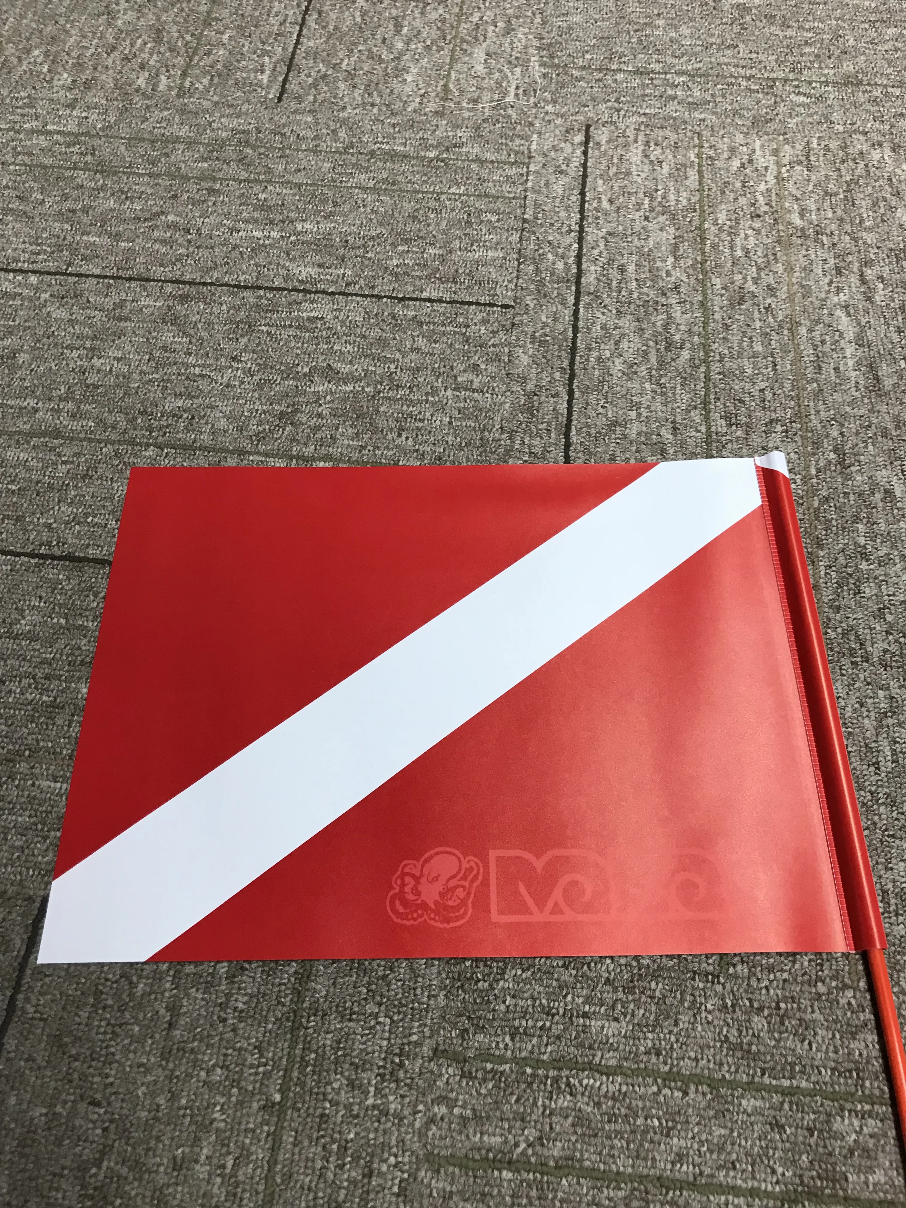 Plastic Diving Flag With Red Fiberglass Pole For Boat