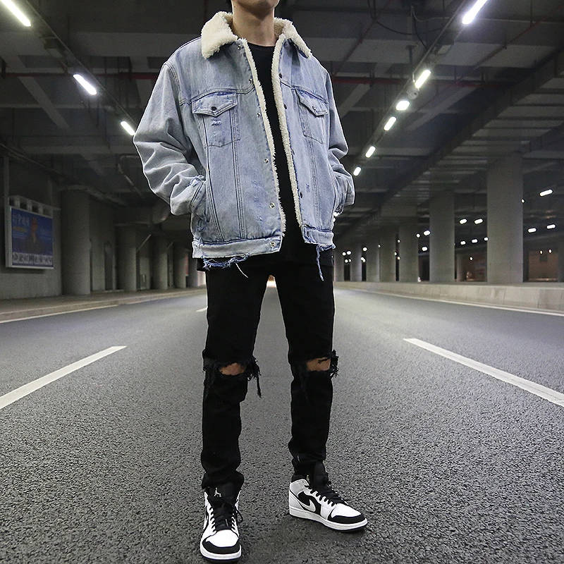 Kanye High Street-Style Severe Washing Water Distressed Damage L