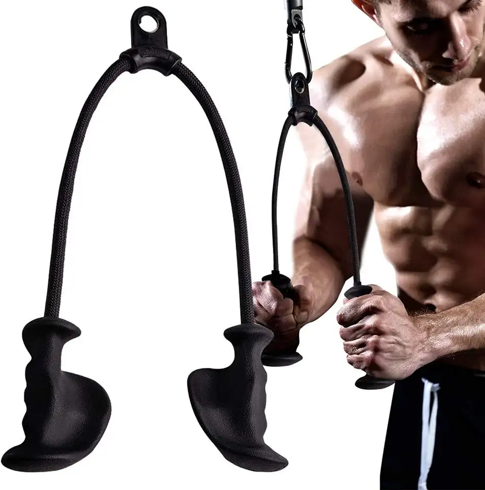 Factory Wholesale Tricep Rope Lat Pull Strength Training Fitness Equipment Accessories Home Gym Cable Attachments