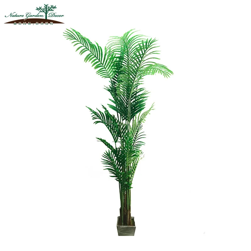 Популярный интерьер на открытом воздухе Зеленый Искусственный Cycas Palm Tree