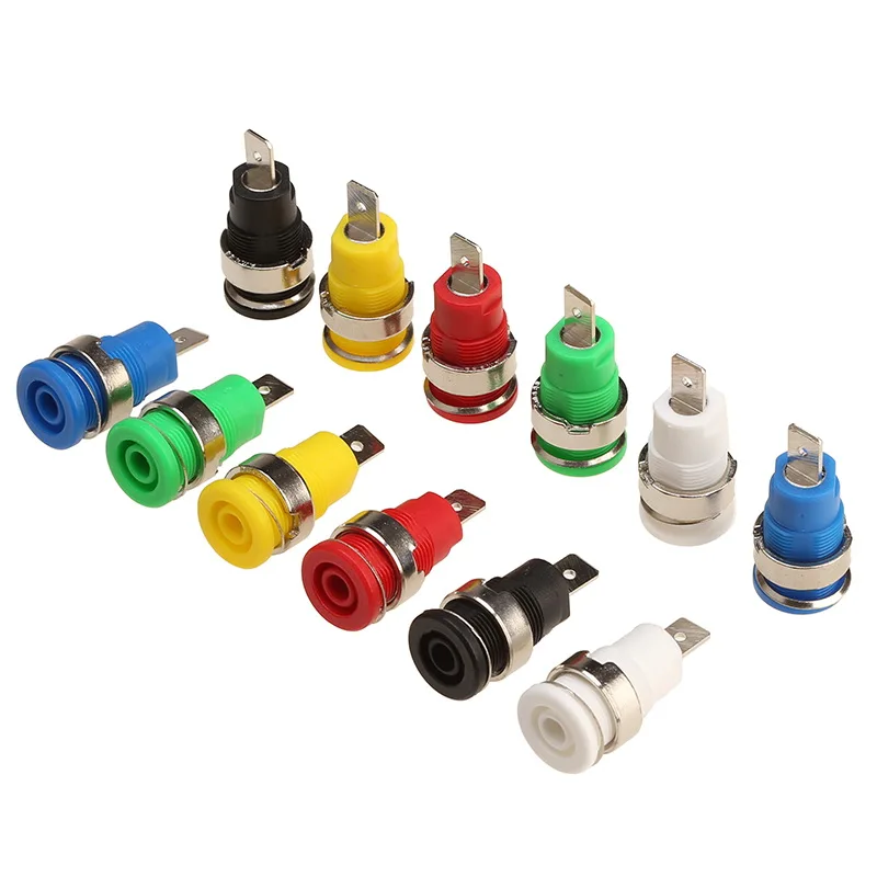 High quality 5 Color banana socket 4mm Nickel Plated Binding Post Banana Jack Plug Socket