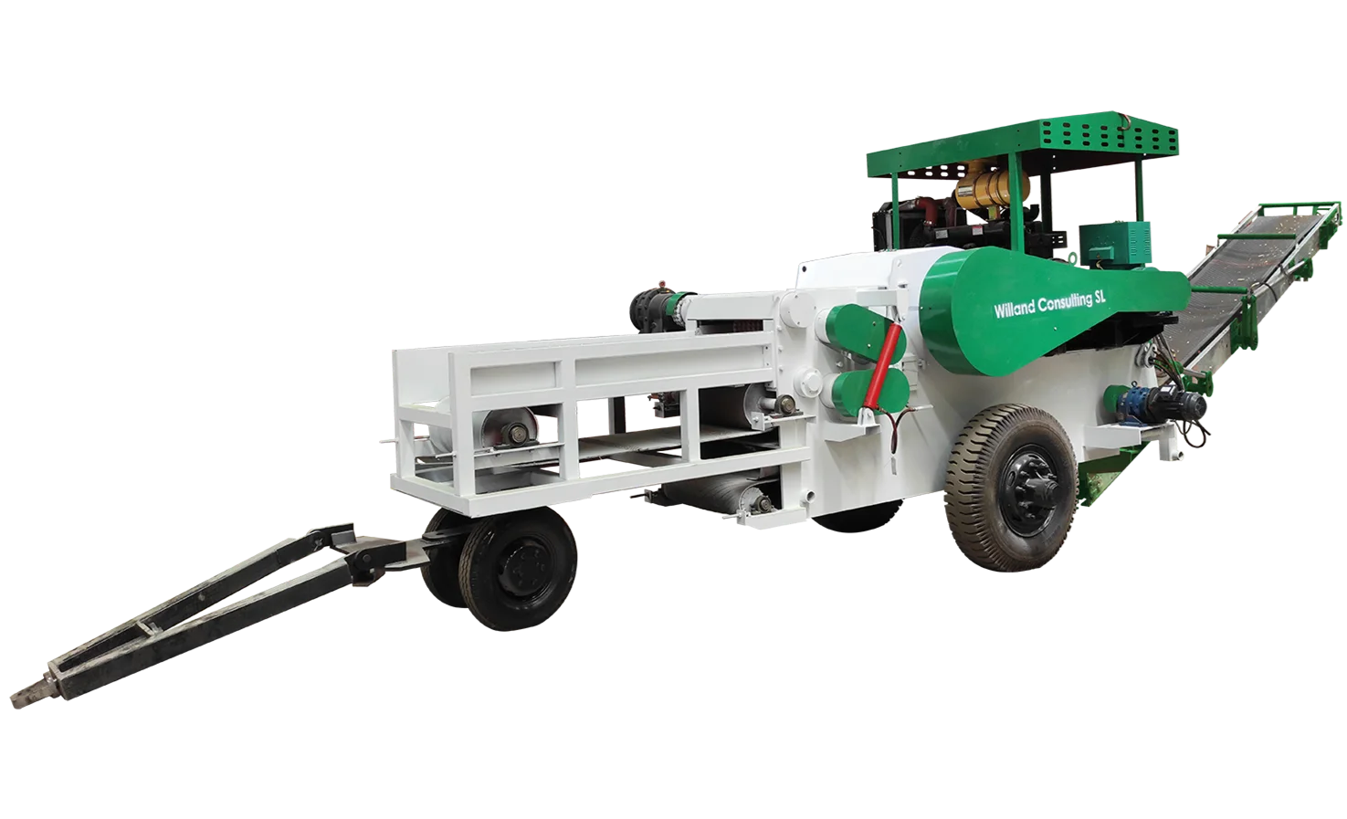 Mobile Wood Chipper Biomass Diesel Engine Wood Chips Making Machine For Sale