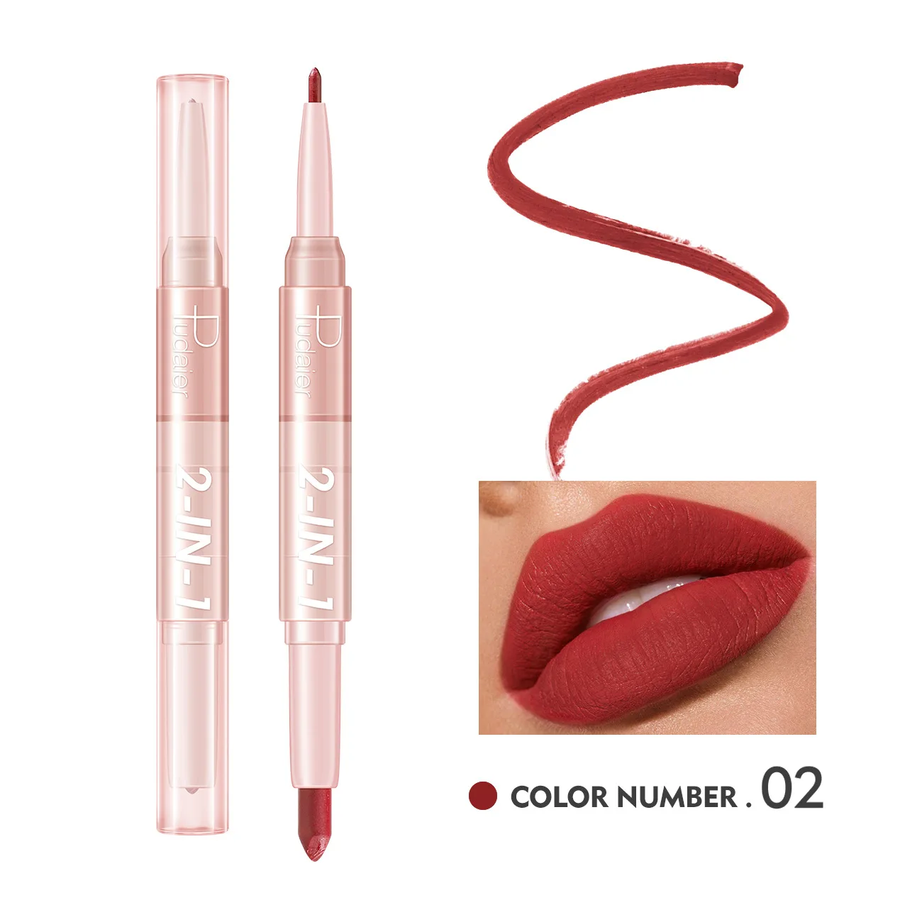European and American multi-color lipstick lip pencil non-fading matte double-ended lipstick foreign trade makeup wholesale