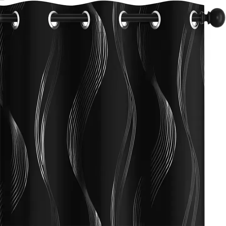 High Grade Light Luxury High Silver Ironing Process Full Shading Curtain Living Room Simple Curtain