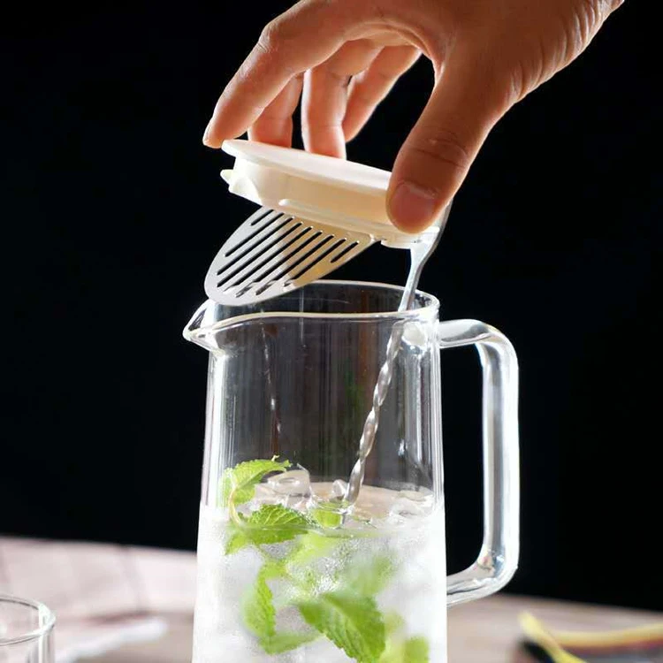 1600ml 2000ml High Capacity Glass Tea Pot Heat Resistant High Borosilicate