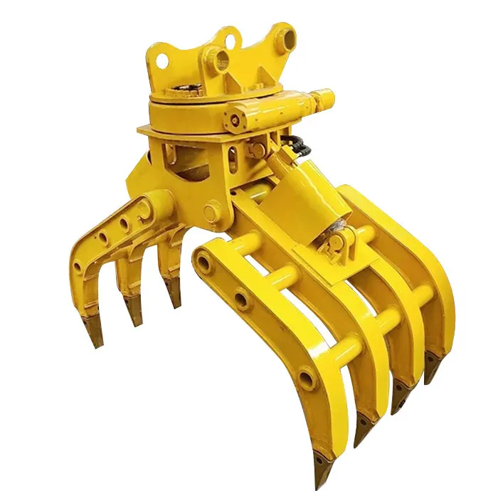 Scrap Iron Purchasing Station With Steel Grabber Excavator Driven Hydraulic Rotary Wood Gripper Waste Material Grabber Price