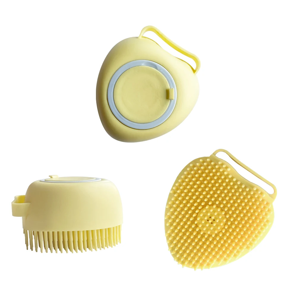 soft silicone body brush for shower body wash bath electric spin scrubber shower cleaning brush salon pink shampoo shower hair