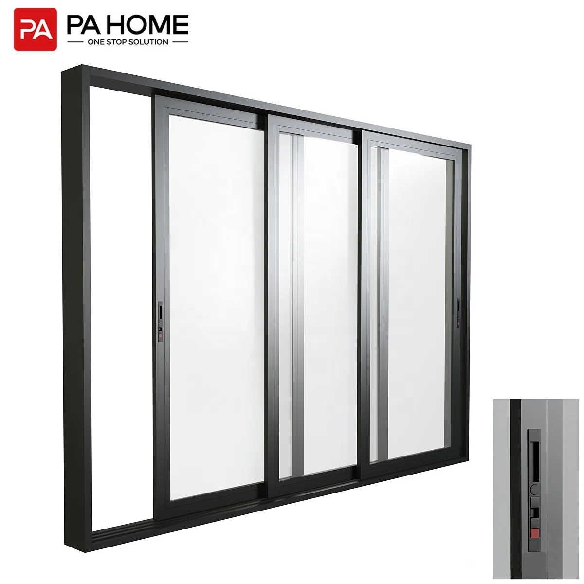PA latest design black aluminum frame accessories for pvc sliding doors and windows