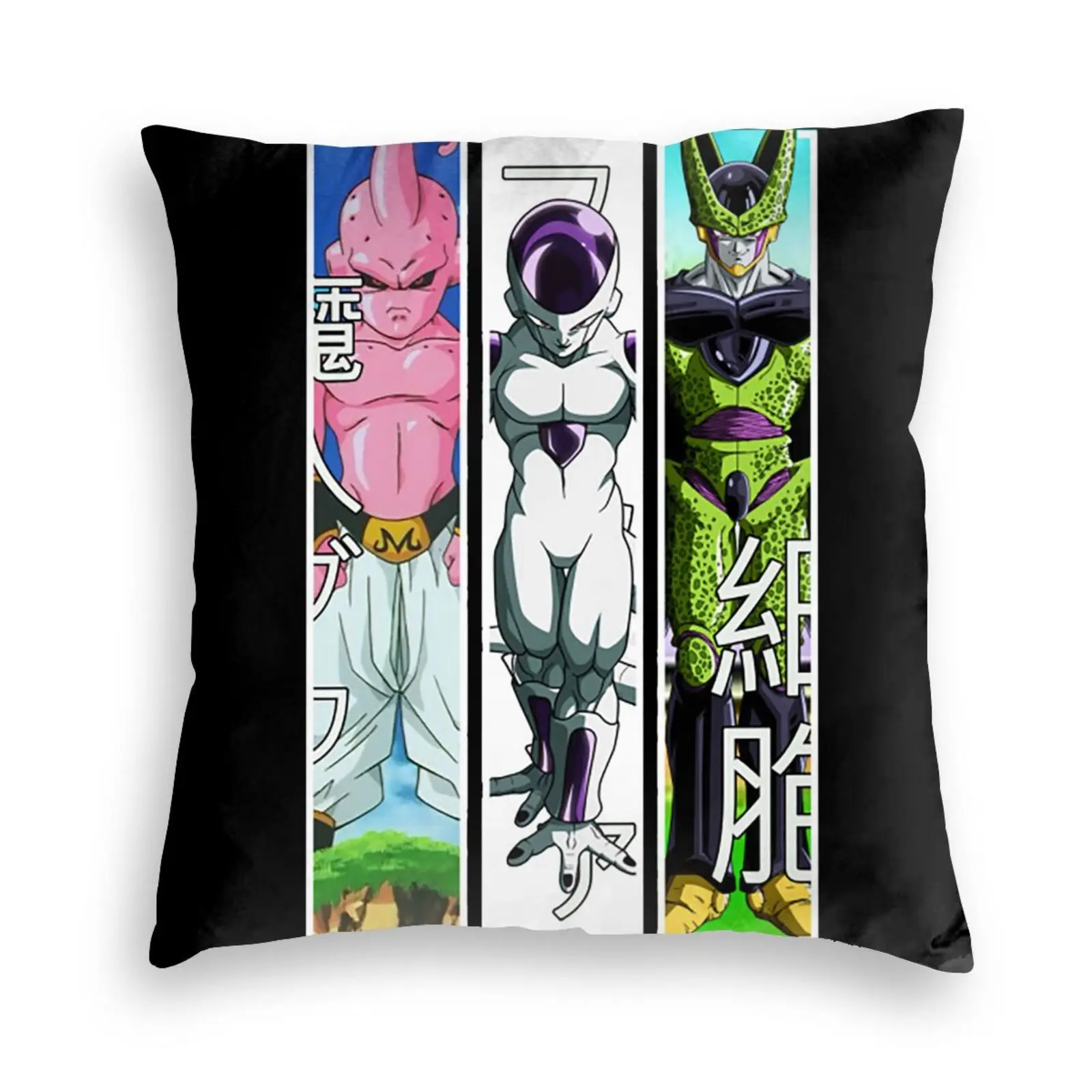 
 Чехлы для подушек в японском стиле с принтом аниме MUU Злодеи DBZ, бархатная наволочка, длинная подушка для кемпинга, медитации, шелковая наволочка на шею  