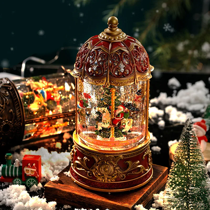 Snow Carousel Music Box Music Box Crystal Ball Christmas Music Box