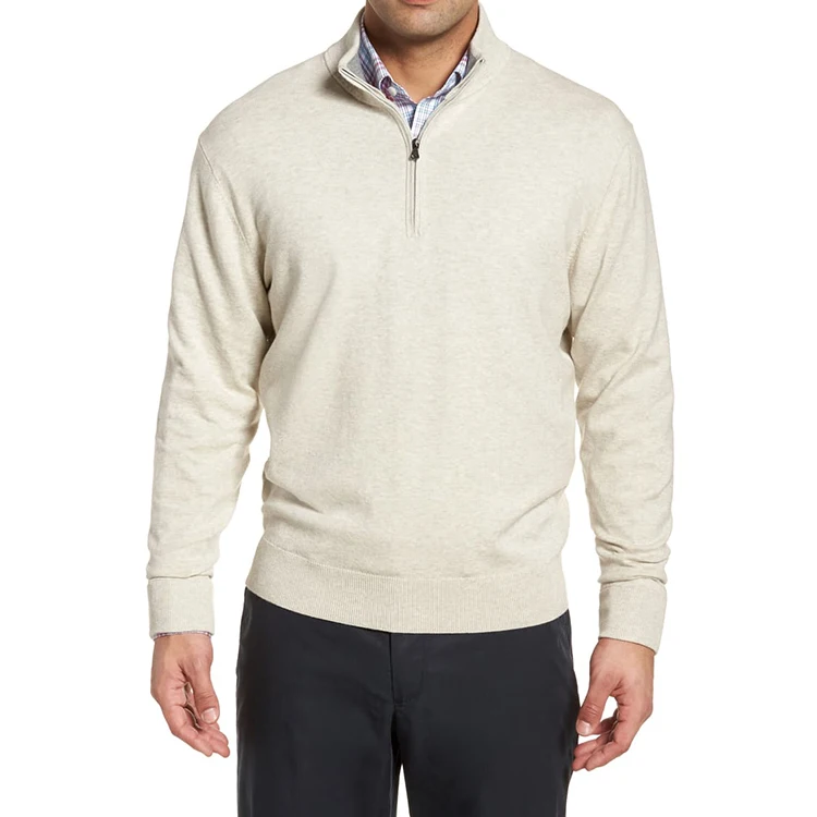 
OEM 100% cotton mens hoodie high quality custom logo sports hoodies classic fit quarter zip sweater for men 