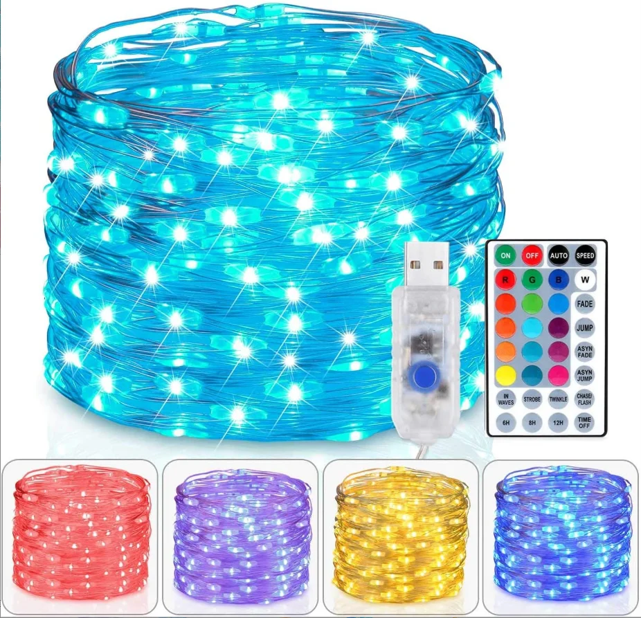 Price Outdoor Fairy 16-Color Changing Usb Powered Garden Rgb Led Copper Wire String Light For Holiday Christmas Party Decoration